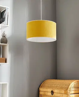 Závesné svietidlá Duolla Závesná lampa Pastell Roller v žiarivo žltej