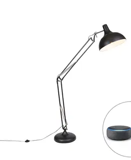 Stojace lampy Inteligentná stojaca lampa čierna nastaviteľná vrátane Wifi A60 - Hobby