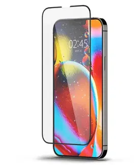 Ochranné fólie pre mobilné telefóny Tvrdené sklo Spigen tR Slim HD pre Apple iPhone 14, 13, 13 Pro, čierna AGL03392