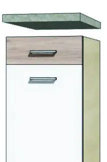 Kuchynské skrinky EKO - 2D dolná skrinka so zásuvkou a policou 40cm