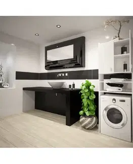 Kúpeľňový nábytok Skrinka nad práčku, biela, NATALI