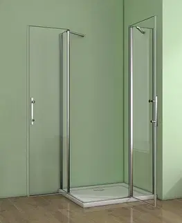 Sprchovacie kúty H K - Sprchový kút MELODY A2 100cm s dvoma jednokrídlovými dverami s pevnou stenou vrátane sprchovej vaničky z liateho mramoru SE-MELODYA2100/THOR-100SQ
