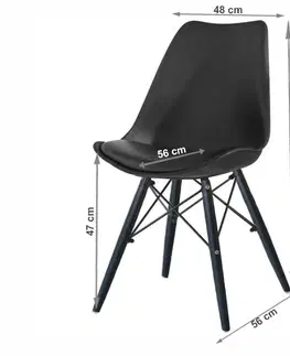 Jedálenské stoličky KONDELA Kemal New jedálenská stolička čierna