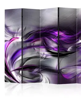 Paravány Paraván Purple Swirls Dekorhome 225x172 cm (5-dielny)