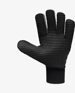 futbal Brankárske futbalové rukavice F100 Superresist čierno-sivé