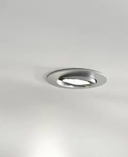 Zapustené svietidlá Eco-Light Stropné zapustené LED svetlo Zenit s IP44, nikel
