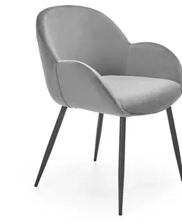 Jedálenské stoličky HALMAR K480 jedálenská stolička sivá / čierna