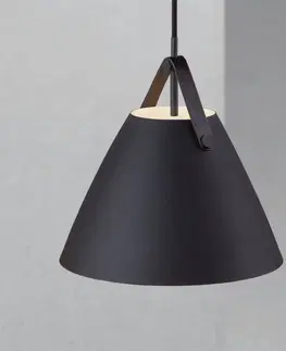 Závesné svietidlá DFTP by Nordlux Závesná lampa Strap v čiernej, Ø 27 cm