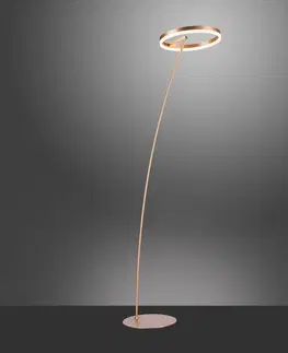 Stojacie lampy Paul Neuhaus Stojaca LED lampa Titus stmievateľná, mosadz matná