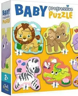 Hračky puzzle TREFL - Detské progresívne puzzle - Safari
