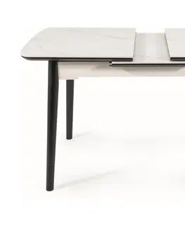 Jedálenské stoly APONO jedálenský stôl, biela matná / čierna