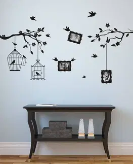 Nálepky na stenu Nálepky na stenu - Vtáčiky v konároch pre fotky 9x13cm