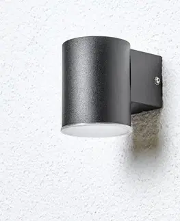 Vonkajšie nástenné svietidlá Lindby Vonkajšie nástenné LED svetlo Morena v čiernej 1pl