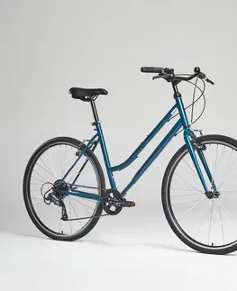bicykle Trekingový bicykel RIVERSIDE 120 modrý petrolejový