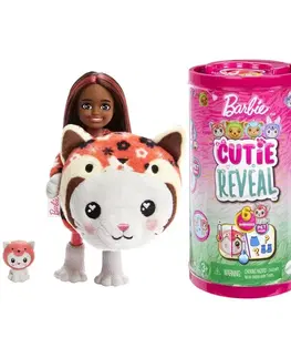 Hračky bábiky MATTEL - Barbie Cutie Reveal Chelsea V Kostýme - Mačiatko V Červenom Kostýme Pandy