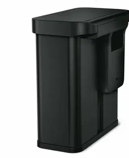 Odpadkové koše Simplehuman Obdĺžnikový bezdotykový kôš s hlasovým a pohybovým ovládaním 34 + 24 l, čierna
