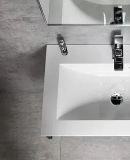 Kúpeľňa SAPHO - YUKON umývadlo 70x45cm, liaty mramor, biela YU070