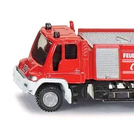 Hračky - dopravné stroje a traktory SIKU - Blister - požiarne vozidlo Unimog s člnom