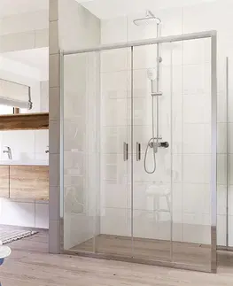 Sprchovacie kúty MEREO - Sprchový kút, Lima, obdĺžnik, 140 x 100 cm, chróm ALU, sklo Číre CK88433K