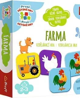 Hračky spoločenské hry pre deti TREFL - Hra Toddler ABC - Farma