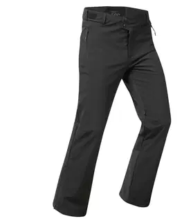 nohavice Pánske lyžiarske softshellové nohavice 500 čierne