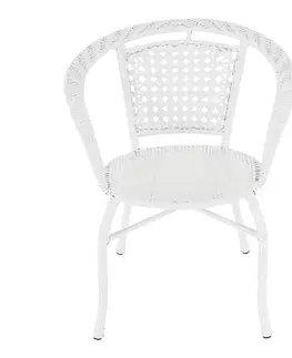 Záhradné stoličky a kreslá Záhradné kreslo, biela, JENAR
