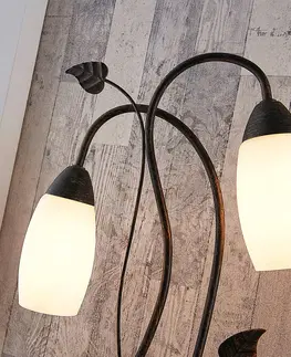 Stolové lampy Lindby Stolná LED lampa Stefania, 2-plameňová