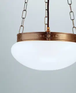 Závesné svietidlá Berliner Messinglampen Klasicky pôsobiaca závesná lampa Verne