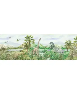 Tapety Samolepiaca bordúra Dino, 500 x 13,8 cm