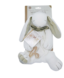 Plyšové hračky MAUD N LIL - Maznáčik králiček s úchytom, biely