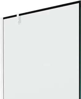 Sprchové dvere MEXEN/S - Next vaňová zástena FIX 100 x 150 cm, čierna dekor, biela 895-100-000-00-70-20