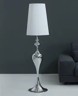 Stojace lampy LuxD 20207 Stojanová lampa LUCY Biela 160 cm Stojanové svietidlo