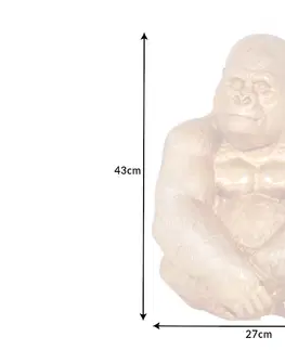 Dekorácie LuxD Dekorácia Gorila 43 cm zlatá