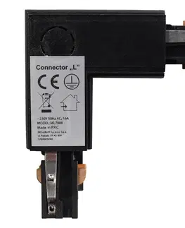 Svietidlá  Konektor pre svietidlá v lištovom systéme 3-fázový TRACK čierna typ L 