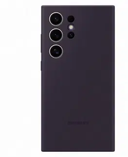 Puzdrá na mobilné telefóny Puzdro Silicone Cover pre Samsung Galaxy S24 Ultra, dark violet EF-PS928TEEGWW