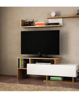 TV stolíky a steny  Obývacia stena DREAM hnedá/biela 