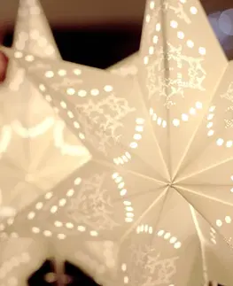 Vianočné svetelné hviezdy STAR TRADING S podstavcom – papierová hviezda Sensy