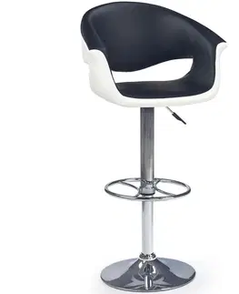 Barové stoličky Barová Stolička H-46 Biely/Čierna