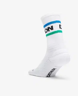 ponožky Vysoké ponožky Deocell 2 páry Héritage2 Decathlon bielo-čierne