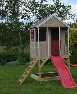 Záhradný nábytok ArtWD Detský záhradný domček s ihriskom CHILDHOOD II