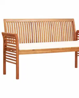 Záhradné lavice Záhradná lavica 150cm akáciové drevo Dekorhome Sivá