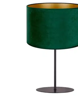 Lampy   - Stolná lampa ROLLER 1xE14/15W/230V tmavozelená/zlatá 