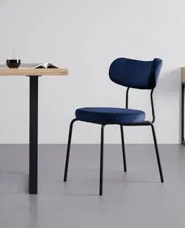 Stoličky do jedálne Stolička S Kovovými Nohami Lea Modrá
