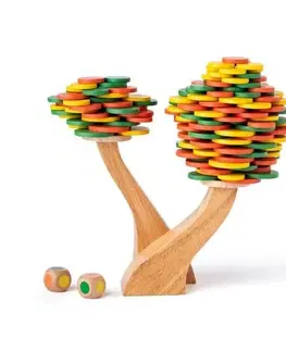 Drevené hračky Woody Balančná hra Strom, 13 cm