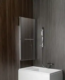 Sprchové dvere POLYSAN - RIONI vaňová zástena s pneumatickým zdvihom, š.710, strieborná, číre sklo 72915