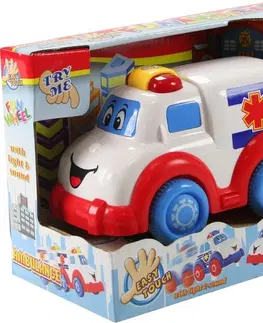 Hračky - dopravné stroje a traktory LAMPS - Baby sanitka na batérie 15cm