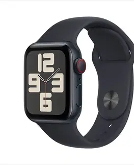 Inteligentné hodinky Apple Watch SE GPS + Cellular 40mm polnočná , hliníkové puzdro so športovým remienkom polnočná - M/L