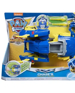 Hračky - rozprávkové figúrky SPIN - Paw Patrol Transformujúce Sa Vozidlá Super Hrdinov (Chase)