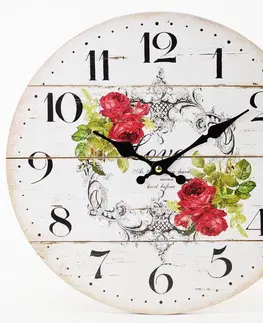 Hodiny Nástenné hodiny, Flor0143, Ruže, 34cm