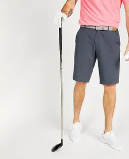 golf Pánske golfové šortky WW500 tmavosivé